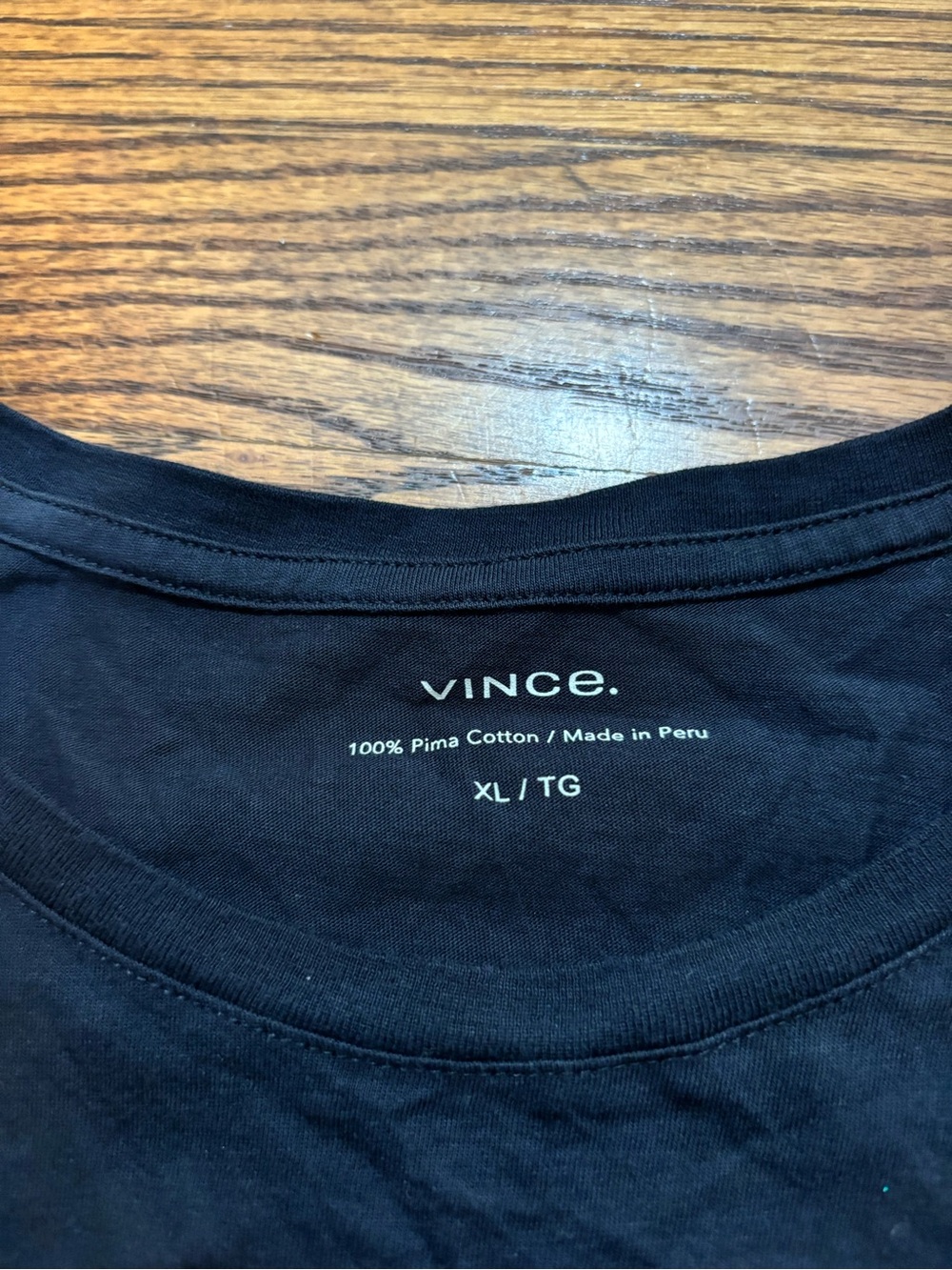 Vince Pima Cotton Piqué Long Sleeve T-Shirt Size XL - Picture 3 of 3